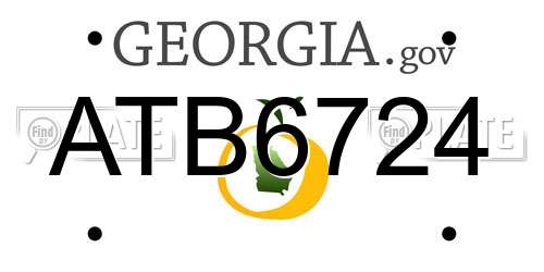 ATB6724 Georgia License Plate