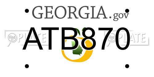 ATB870 Georgia License Plate