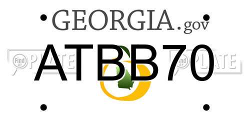 ATBB70 Georgia License Plate