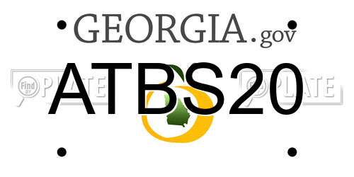 ATBS20 Georgia License Plate