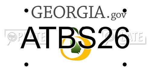 ATBS26 Georgia License Plate