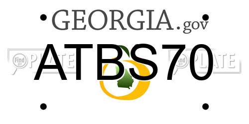 ATBS70 Georgia License Plate