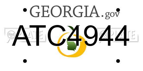 ATC4944 Georgia License Plate
