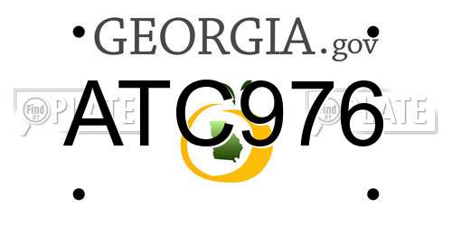 ATC976 Georgia License Plate
