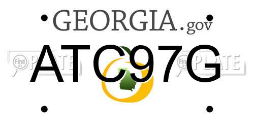 ATC97G Georgia License Plate