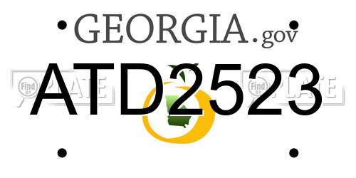 ATD2523 Georgia License Plate