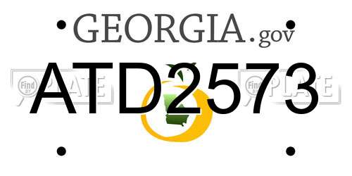 ATD2573 Georgia License Plate