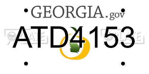 ATD4153 Georgia License Plate