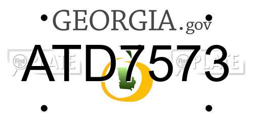 ATD7573 Georgia License Plate