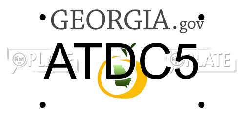 ATDC5 Georgia License Plate