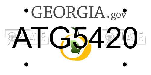 ATG5420 Georgia License Plate