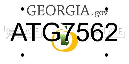 ATG7562 Georgia License Plate