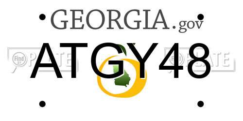 ATGY48 Georgia License Plate