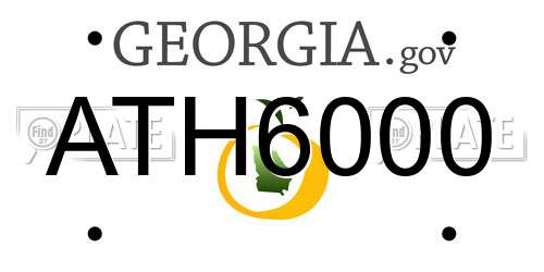ATH6000 Georgia License Plate