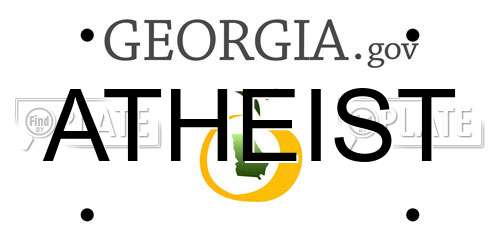 ATHEIST Georgia License Plate