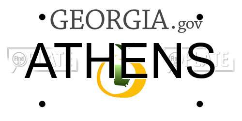ATHENS Georgia License Plate