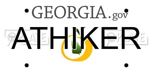 ATHIKER Georgia License Plate