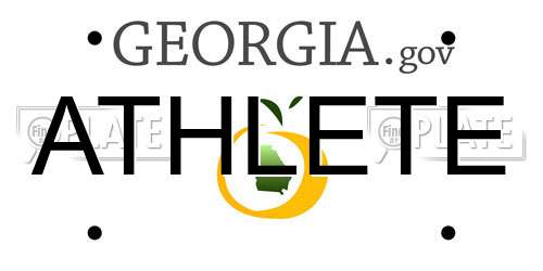 ATHLETE Georgia License Plate