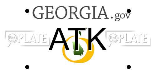ATK Georgia License Plate