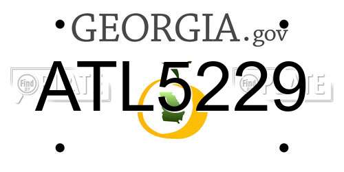 ATL5229 Georgia License Plate