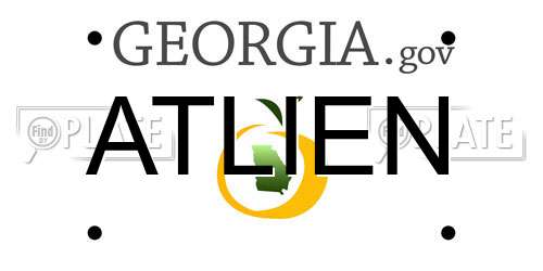 ATLIEN Georgia License Plate