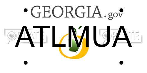 ATLMUA Georgia License Plate