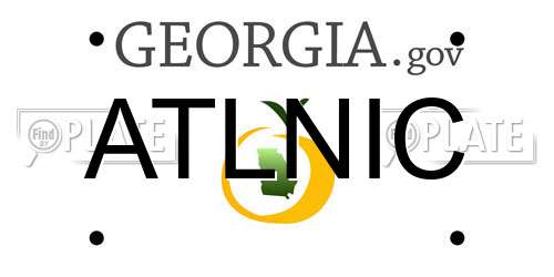 ATLNIC Georgia License Plate