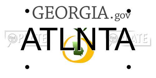 ATLNTA Georgia License Plate
