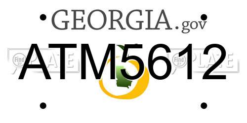 ATM5612 Georgia License Plate