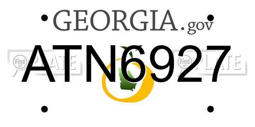 ATN6927 Georgia License Plate