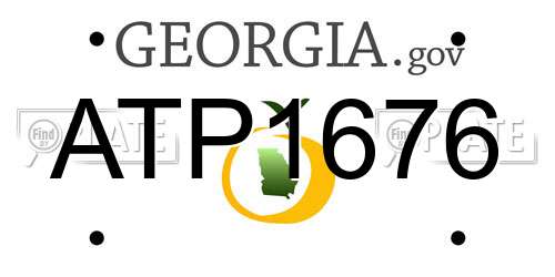 ATP1676 Georgia License Plate