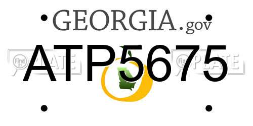 ATP5675 Georgia License Plate