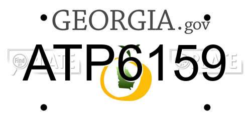 ATP6159 Georgia License Plate