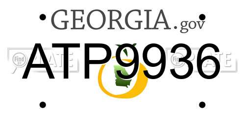 ATP9936 Georgia License Plate