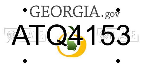 ATQ4153 Georgia License Plate