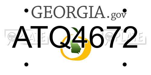 ATQ4672 Georgia License Plate