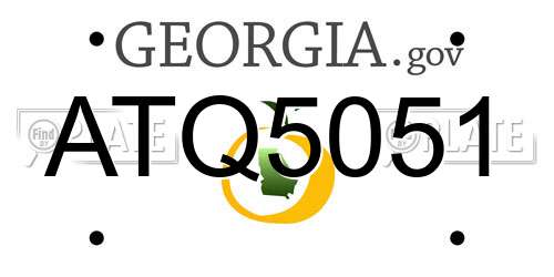 ATQ5051 Georgia License Plate