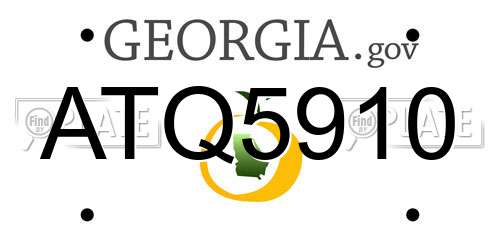 ATQ5910 Georgia License Plate