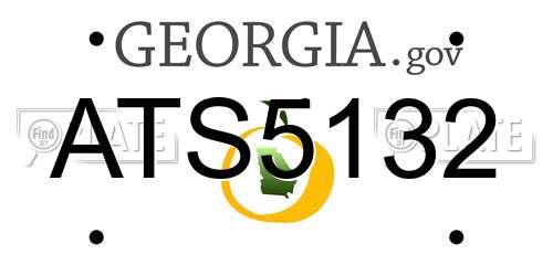 ATS5132 Georgia License Plate