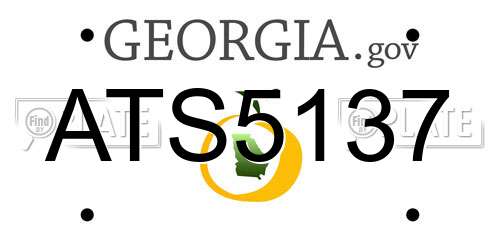 ATS5137 Georgia License Plate