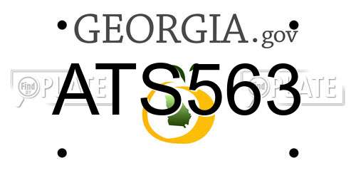 ATS563 Georgia License Plate