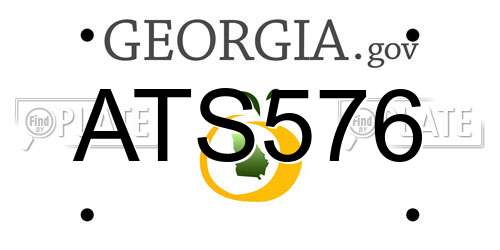 ATS576 Georgia License Plate