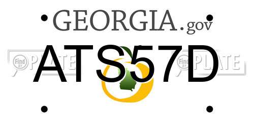 ATS57D Georgia License Plate