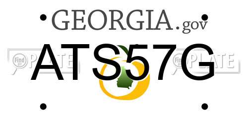 ATS57G Georgia License Plate