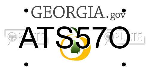 ATS57O Georgia License Plate