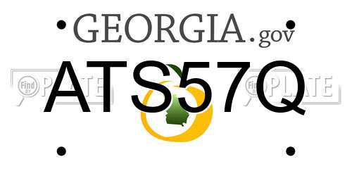ATS57Q Georgia License Plate