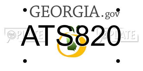 ATS820 Georgia License Plate