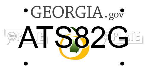 ATS82G Georgia License Plate