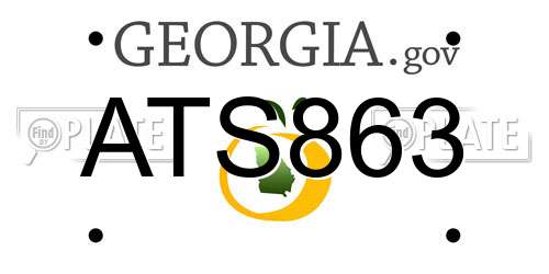 ATS863 Georgia License Plate