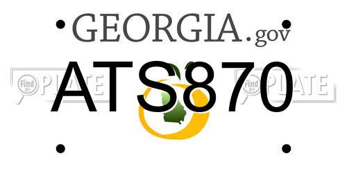 ATS870 Georgia License Plate